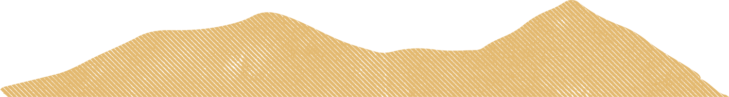 Mountain shape with outline and halftone texture