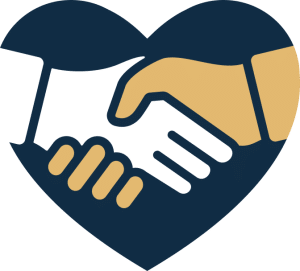 icon of heart and hands shaking