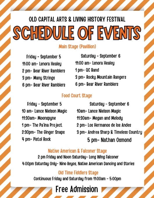 2025 Full Schedule of Events